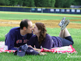 Take Me Out to the Ballgame | Emily and Mark’s Saratoga Engagement Session