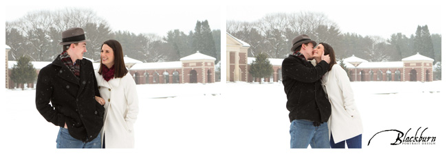 Winter Engagement Photos Hall of Springs Saratoga NY