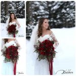Whiteface Lodge Bridal Portraits in the snow.
