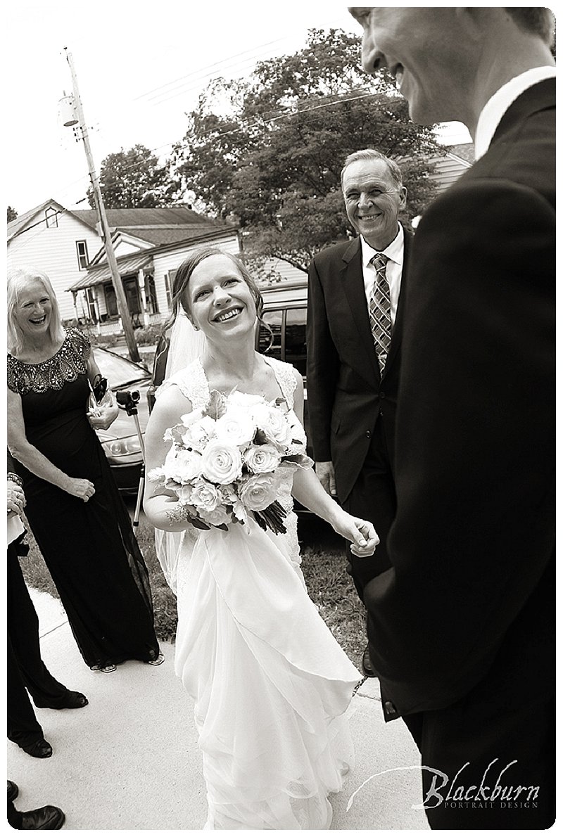 Black and White Saratoga Wedding Photo