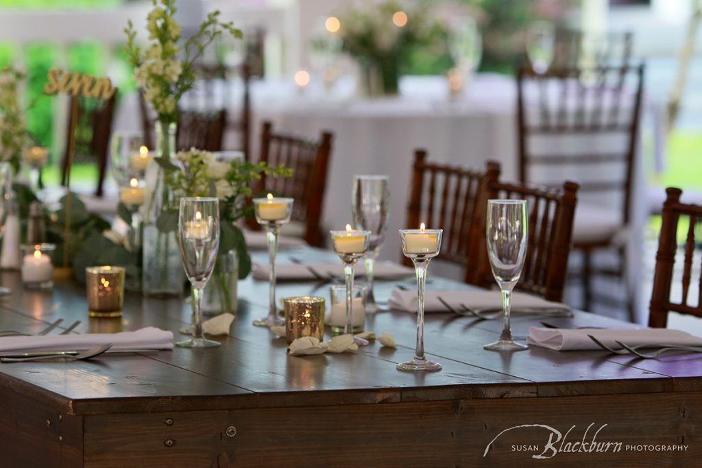 Saratoga NY Wedding Reception Decor 