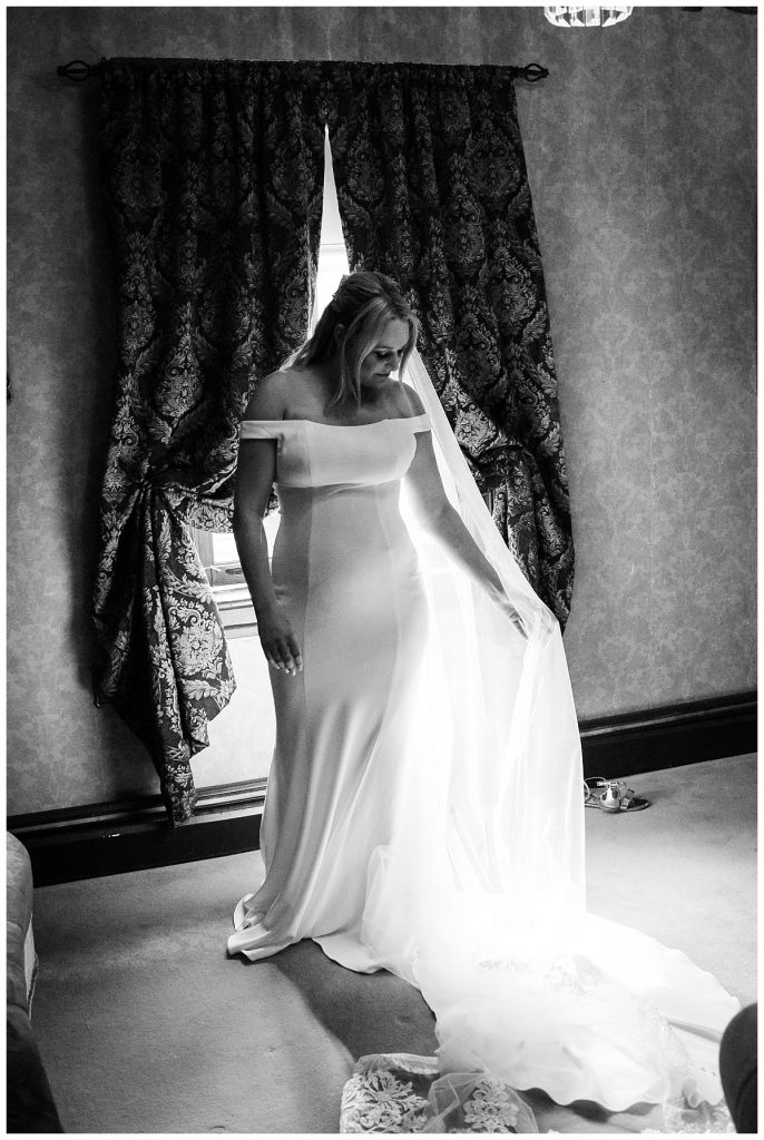 Black and White Bridal Photo