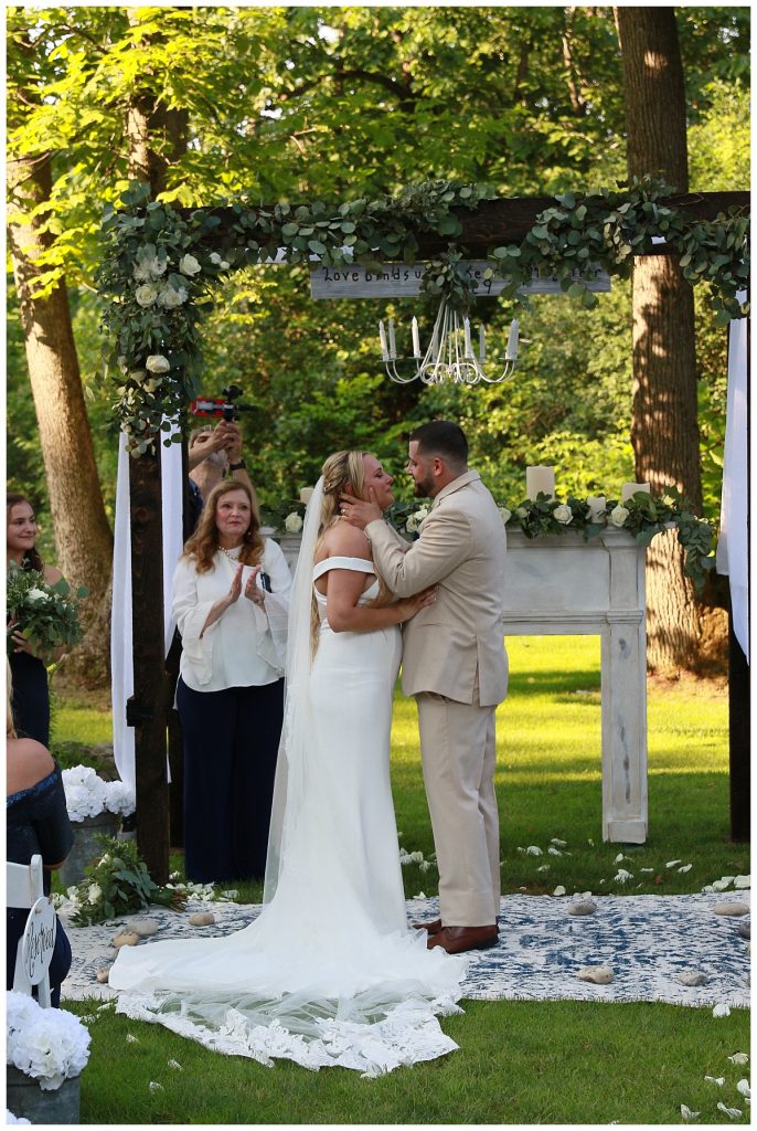 Wedding Ceremony Kiss Photo Saratoga NY