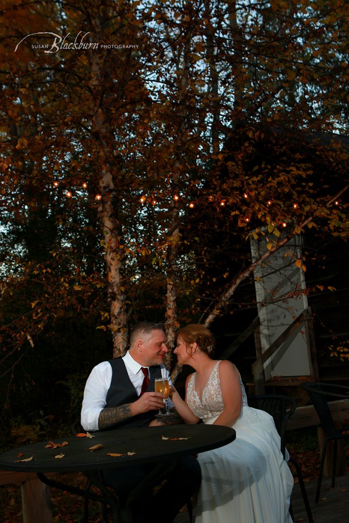 Fall Evening Wedding Photo NY