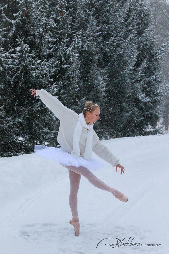 Ballet Snow Portrait