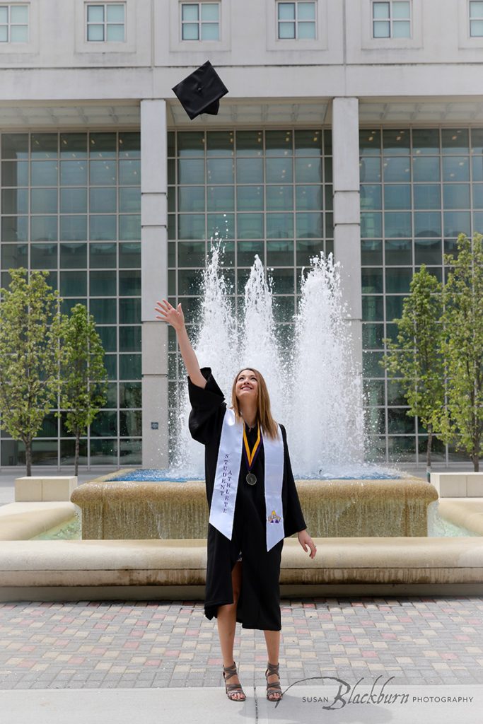 Saratoga NY Cap and Gown Senior Portrait Photo