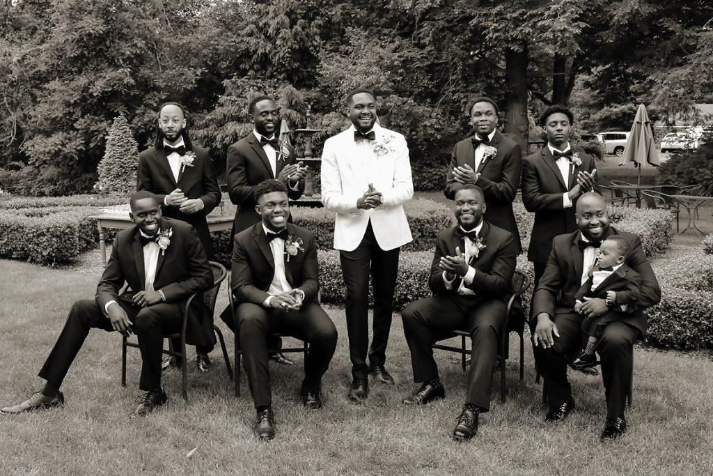 Formal Wedding Party Photos in Black and White