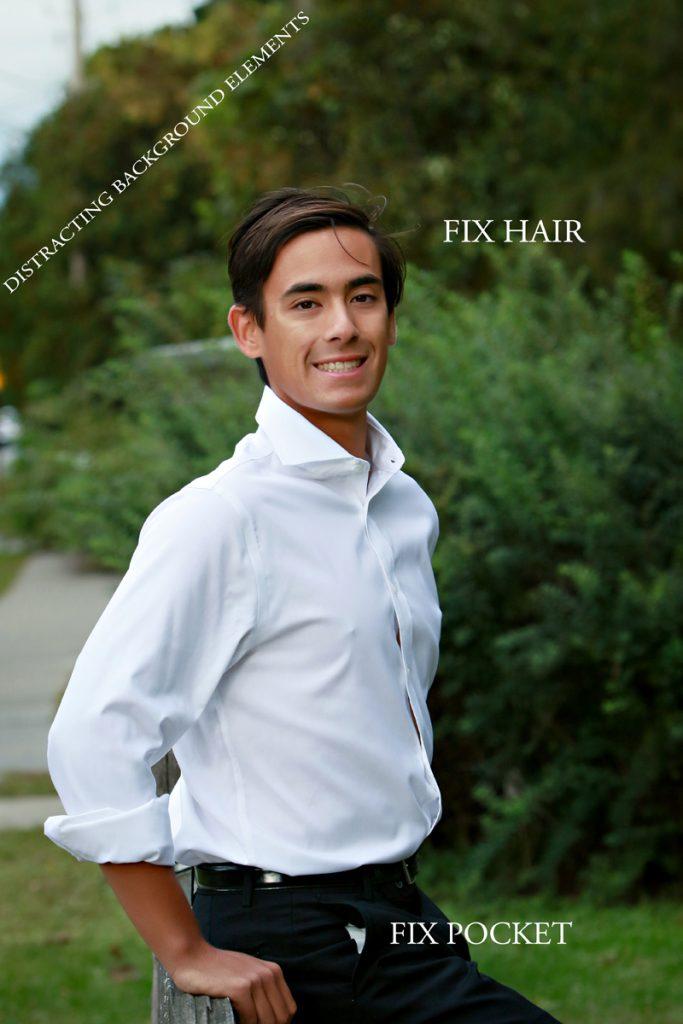 Retouching for HS Senior Boy Portrait