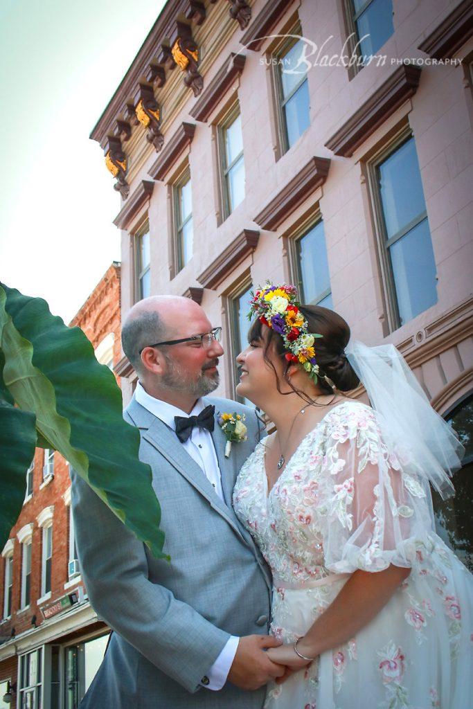 Downtown Glens Falls Park Theater Wedding Photo