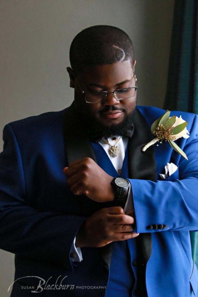 Exxcelsior Springs Wedding Image of Groom Dressing