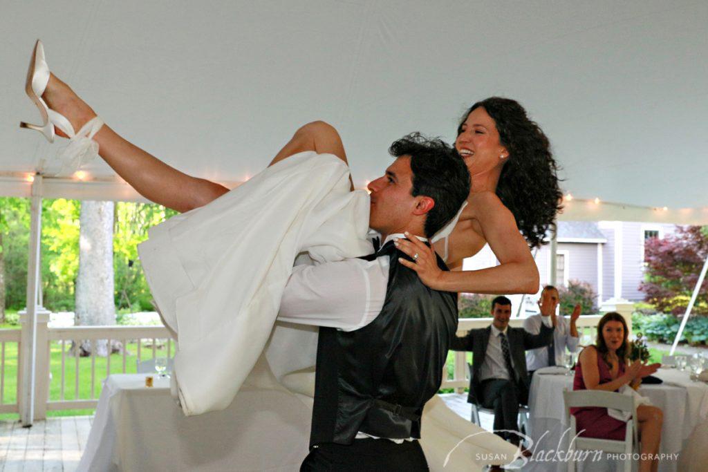 First Dance Photo of a Bride and Groom doing a choreographed First Dance in Saratoga NY