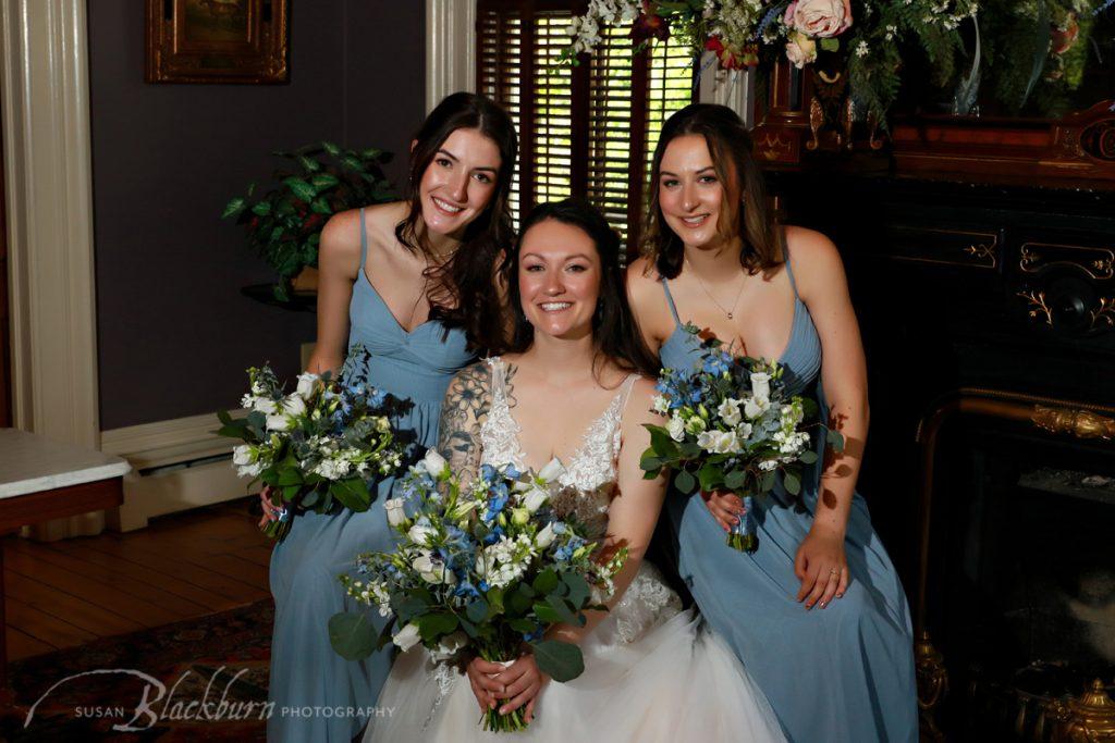 Saratoga Mansion Inn Bridal Party Photo