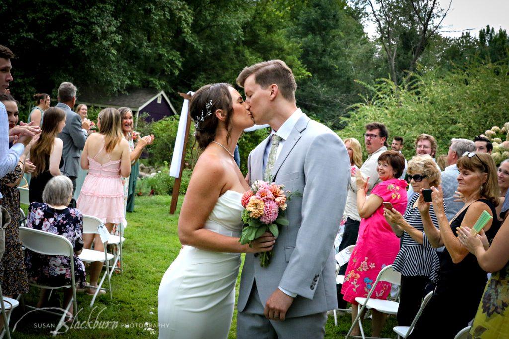 Garden Backyard Wedding Ceremony Photos