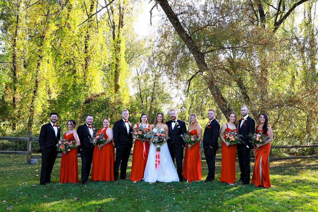 September Saratoga Wedding Party Photo