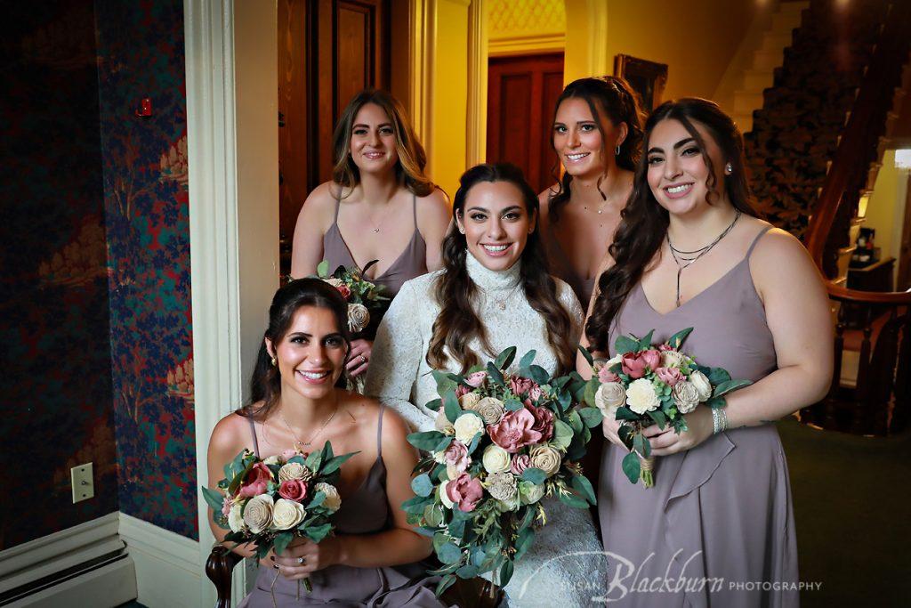 Bridal Party photo Mansion Saratoga NY