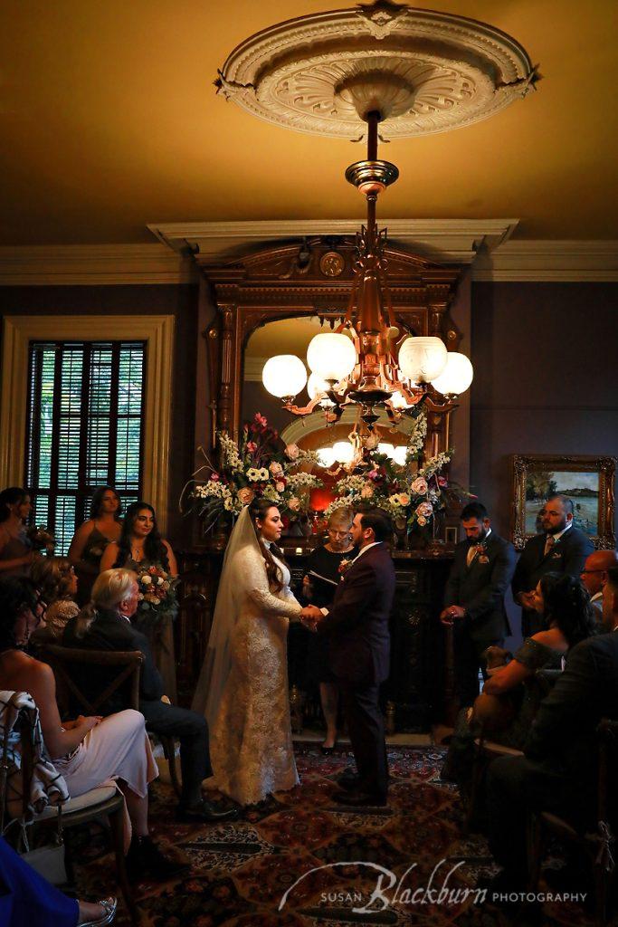 Saratoga Mansion Inn Wedding Ceremony Photos