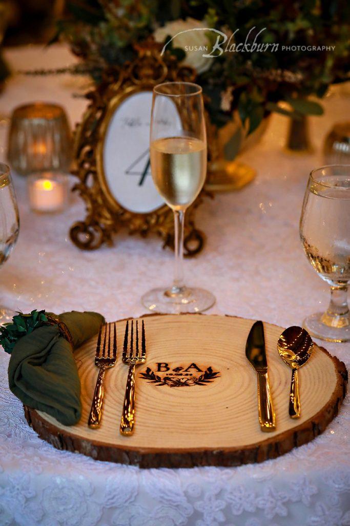 Rustic Barn Wedding Reception Detail Photo