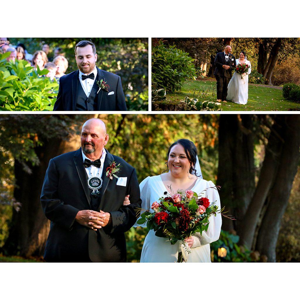 Outdoor October Wedding Ceremony Photos in Saratoga NY