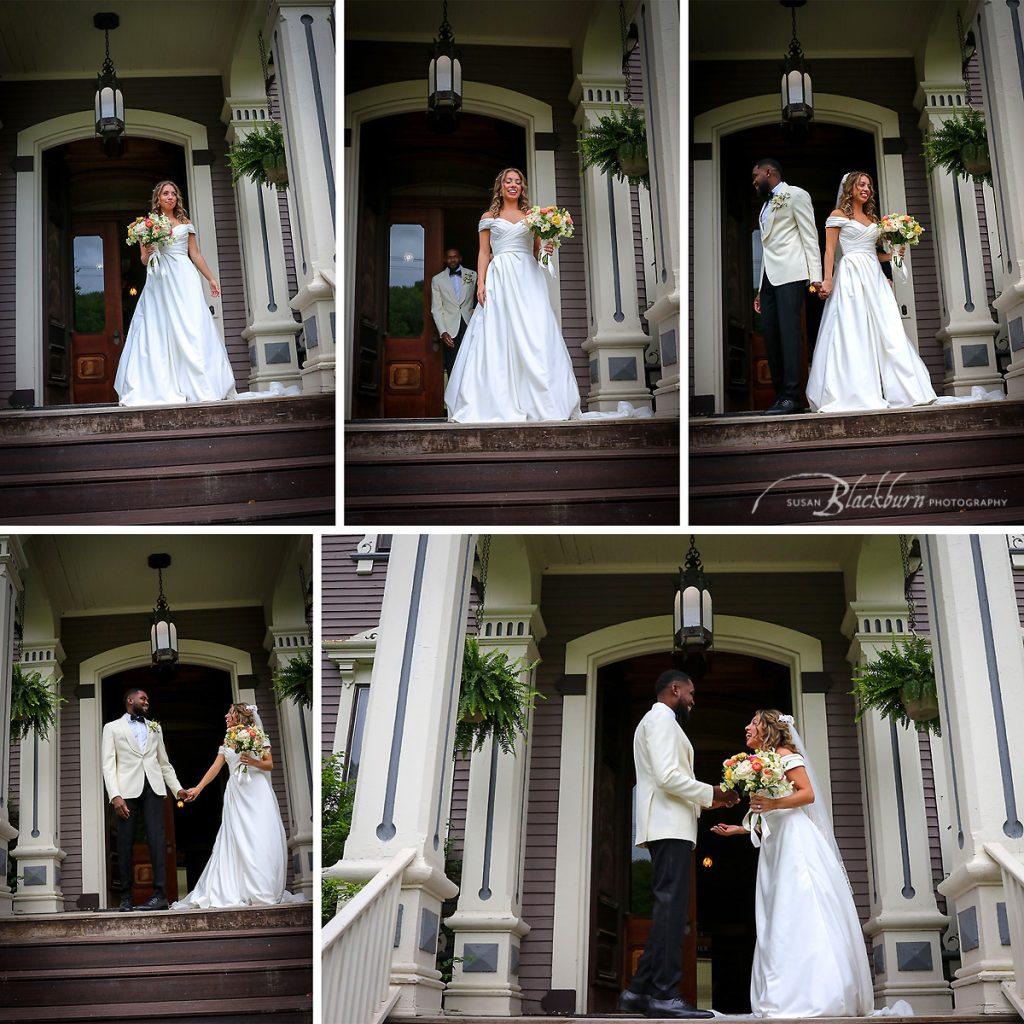 Wedding Day First Look Photos Saratoga Mansion Inn