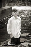Black and White High School Senior Portrait